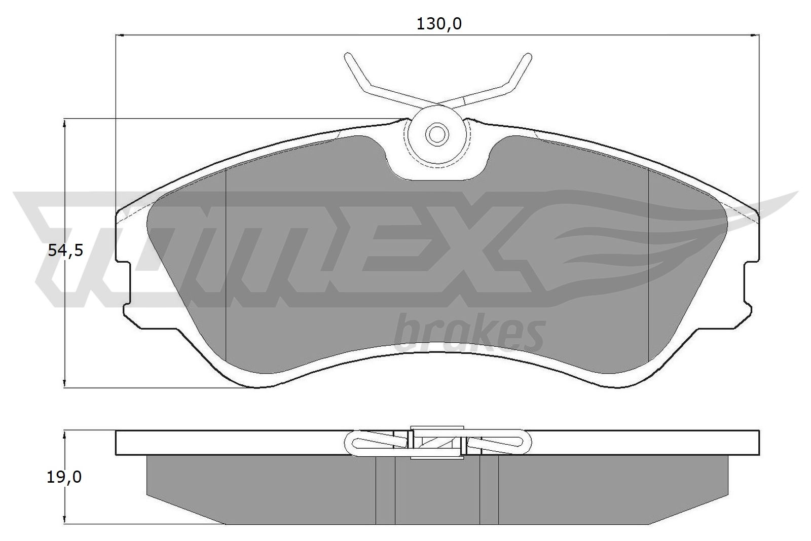 Sada brzdových platničiek kotúčovej brzdy TOMEX Brakes